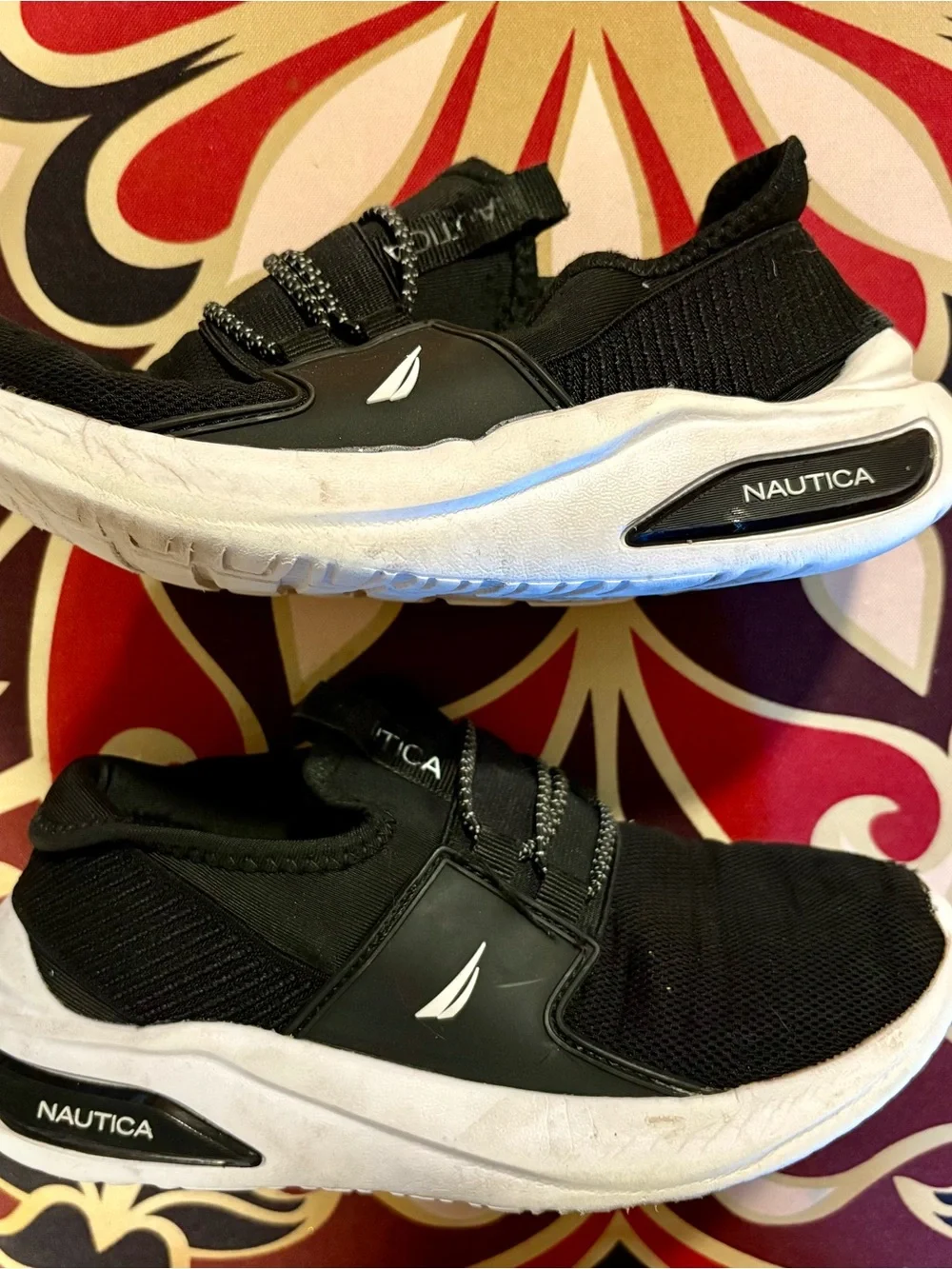 Nautica Kids Navy and White Slip-On Sport Sneakers